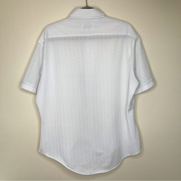 Vintage KMart Dagger Collar White Short Sleeve Button Front Shirt Mens Size XL - Picture 7 of 14